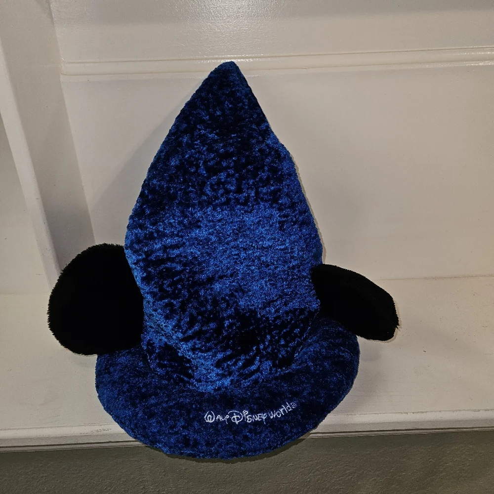 Disney Parks Mickey Mouse Blue Fantasia‎ Sorcerer's Wizard 15” Hat with Ears